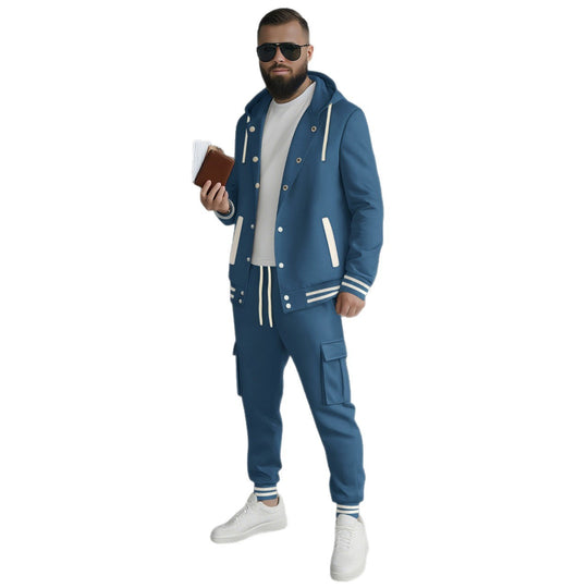 Herren sportlicher Freizeitanzug mit funktionalen Taschen und hochwertiger Verarbeitung EB