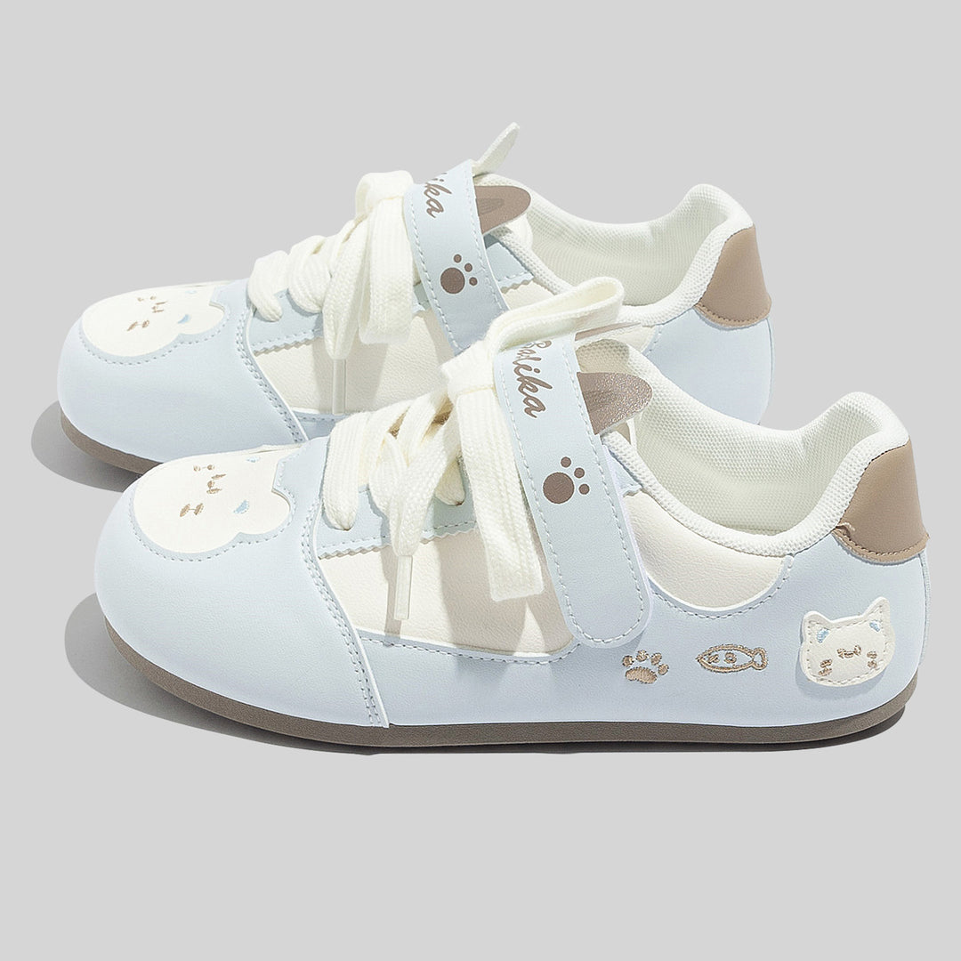 Damen Sneakers mit niedlichem Katzenmotiv und bequemer Dämpfung EB