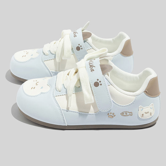 Damen Sneakers mit niedlichem Katzenmotiv und bequemer Dämpfung EB