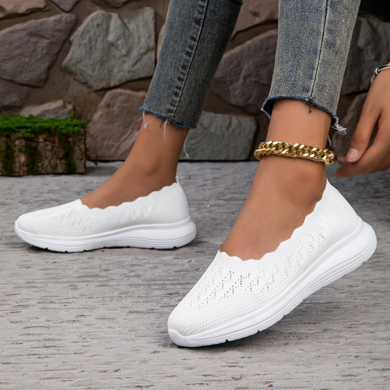 Damen Strick-Sneaker mit flexiblem Design und rutschfester Sohle EB