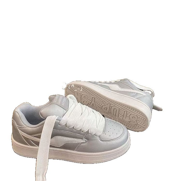 Damen Elegante und modische Sneakers mit dicker Laufsohle EB