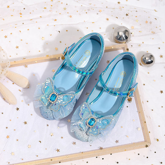 Damen Glitzernde Ballerinas mit Blumenmotiv EB