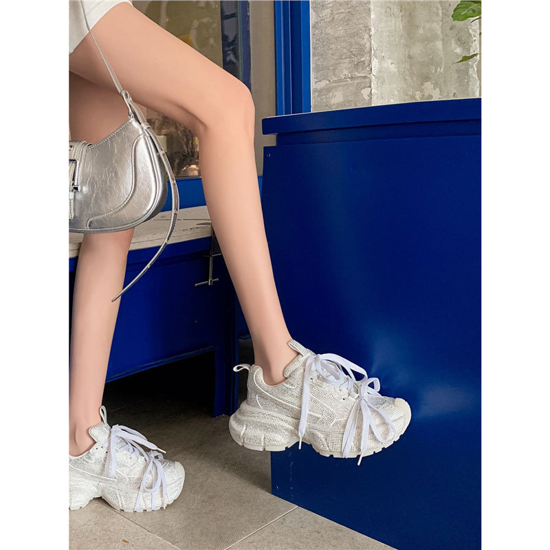 Damen Chunky-Plateau-Sneakers mit atmungsaktivem Mesh und sculpted Profil EB