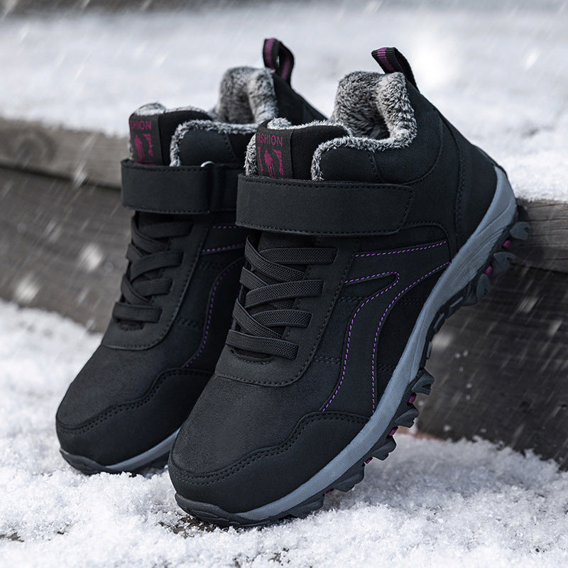 Damen isolierte Wanderschuhe mit rutschfester Sohle und praktischer Klettverschlusslösung EB