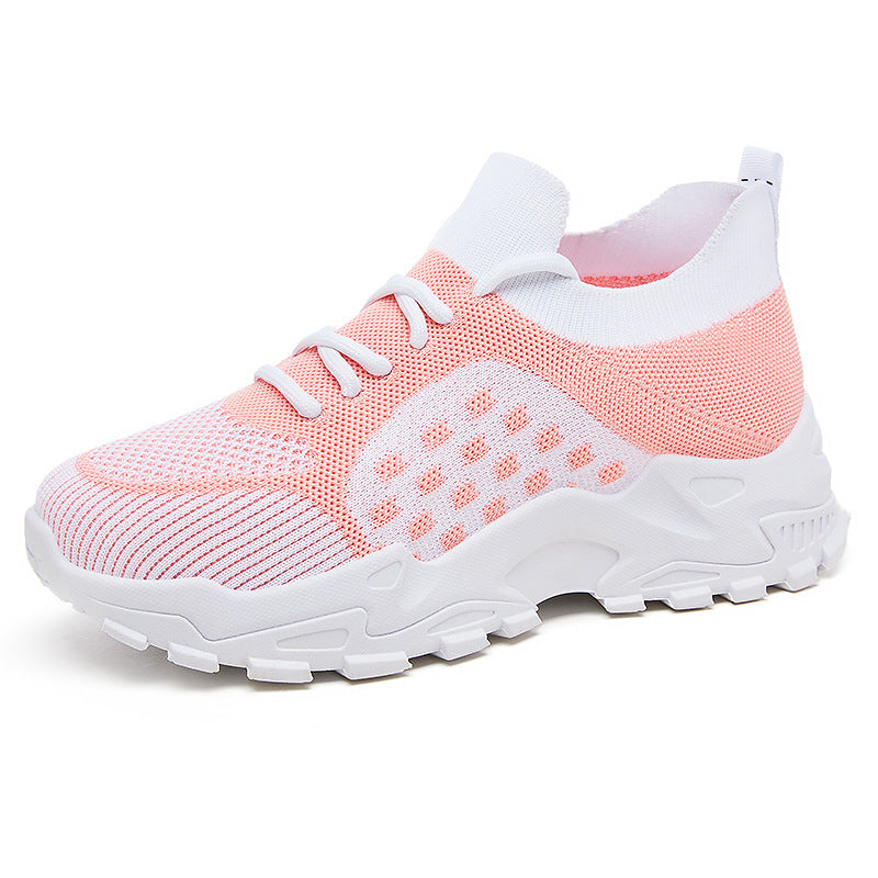 Damen nan leichter Strick-Chunky-Sneaker mit sockenähnlichem Schaft, gepolsterter Fersenstütze und griffiger Trail-Laufsohle EB