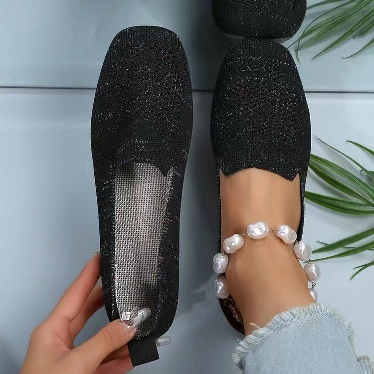 Damen Atmungsaktive Slip-On Schuhe aus Netzmaterial EB