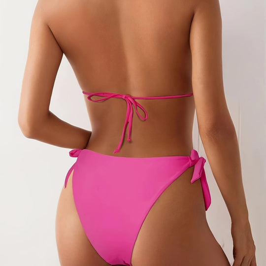 Damen Triangel-Bikini mit modischen Kettenakzenten EB