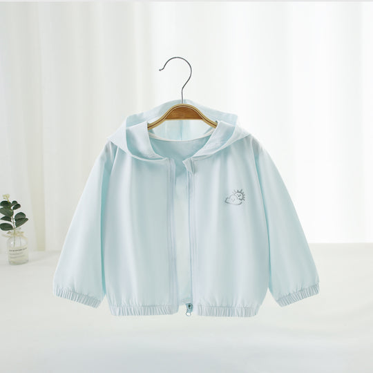 Unisex nan Kapuzenjacke für Kleinkinder mit UV-Schutz, Reißverschluss und elastischen Bündchen EB