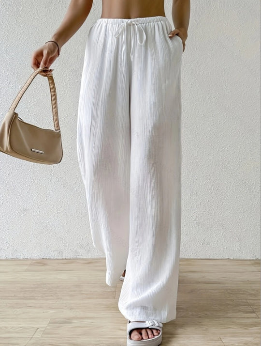 Damen weite Sommerhose mit Gummizug EB