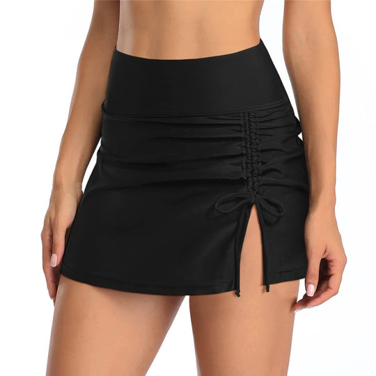 Damen sportlicher Wickelrock mit verstellbarem Cut-Out EB