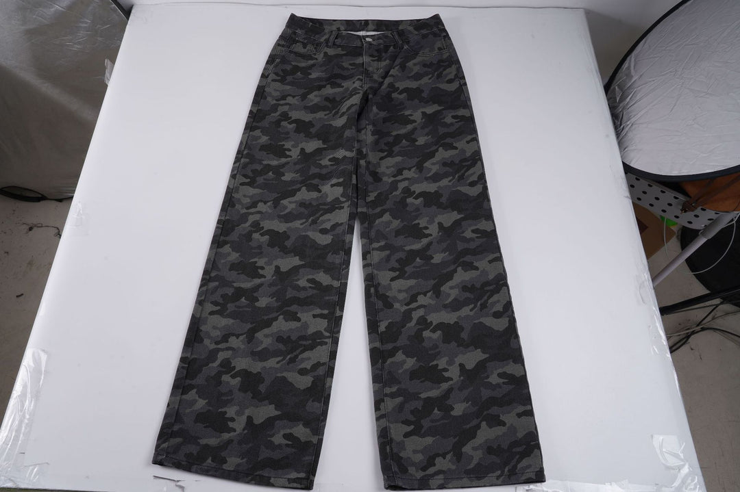 Damen Relaxed Fit Cargohose mit modischem Camouflage-Muster EB