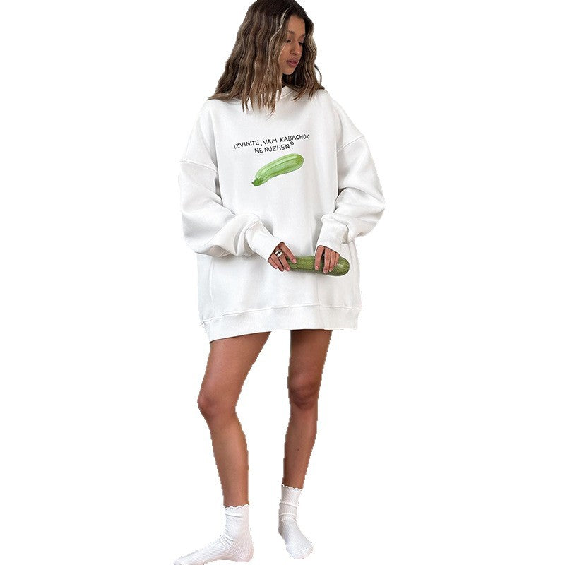Damen Sweatshirt mit modernem Druckdesign EB