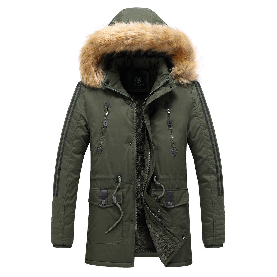 Herren Winterparka mit abnehmbarem Kunstfellkragen EB