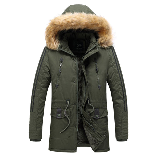 Herren Winterparka mit abnehmbarem Kunstfellkragen EB