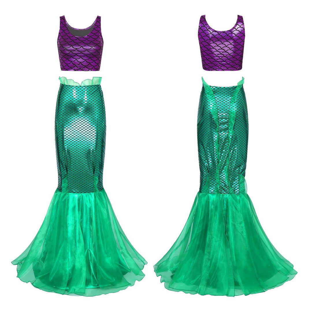 Damen Meerjungfrau-Kleid mit schimmerndem Oberteil und voluminösem Tüllrock R&B