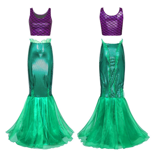 Damen Meerjungfrau-Kleid mit schimmerndem Oberteil und voluminösem Tüllrock R&B