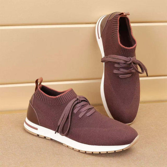 Damen Komfortable Sneaker mit atmungsaktiver Strick-Oberfläche EB
