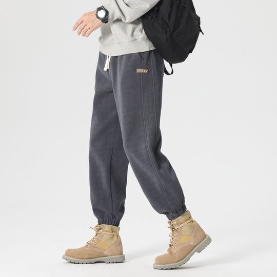 Herren komfortable Sweat-Jogginghose mit elastischem Kordelzug, vorgeformten Nähten und gerippten Bündchen EB