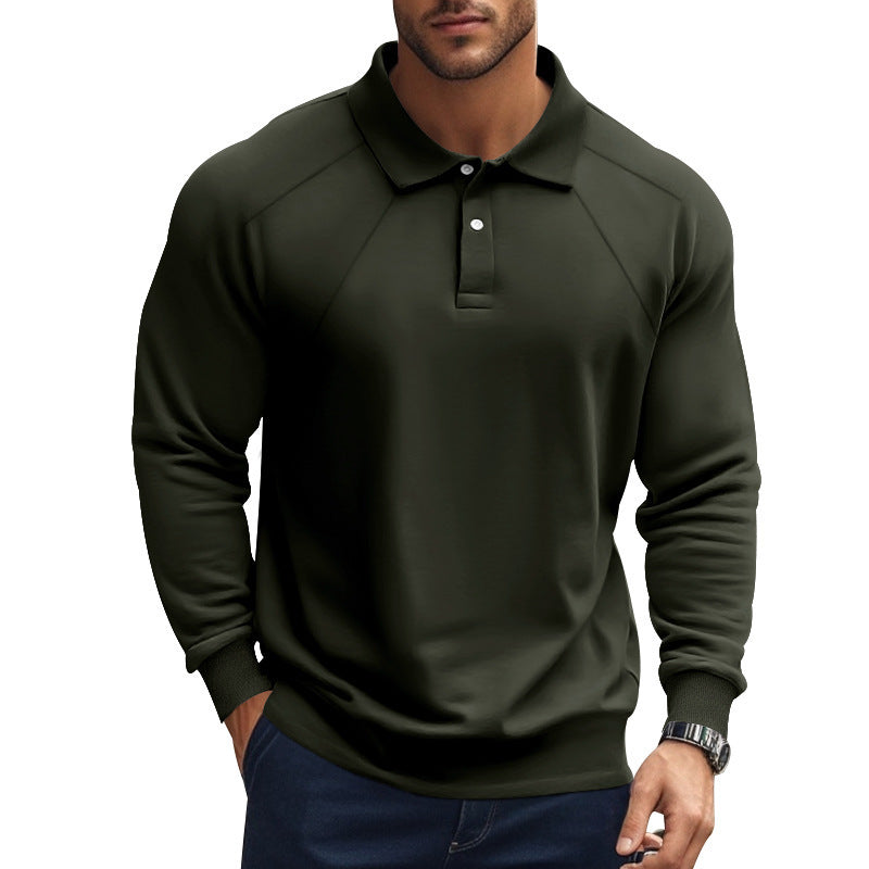 Herren Langarm-Polohemd mit charakteristischem Raglan-Schnitt EB