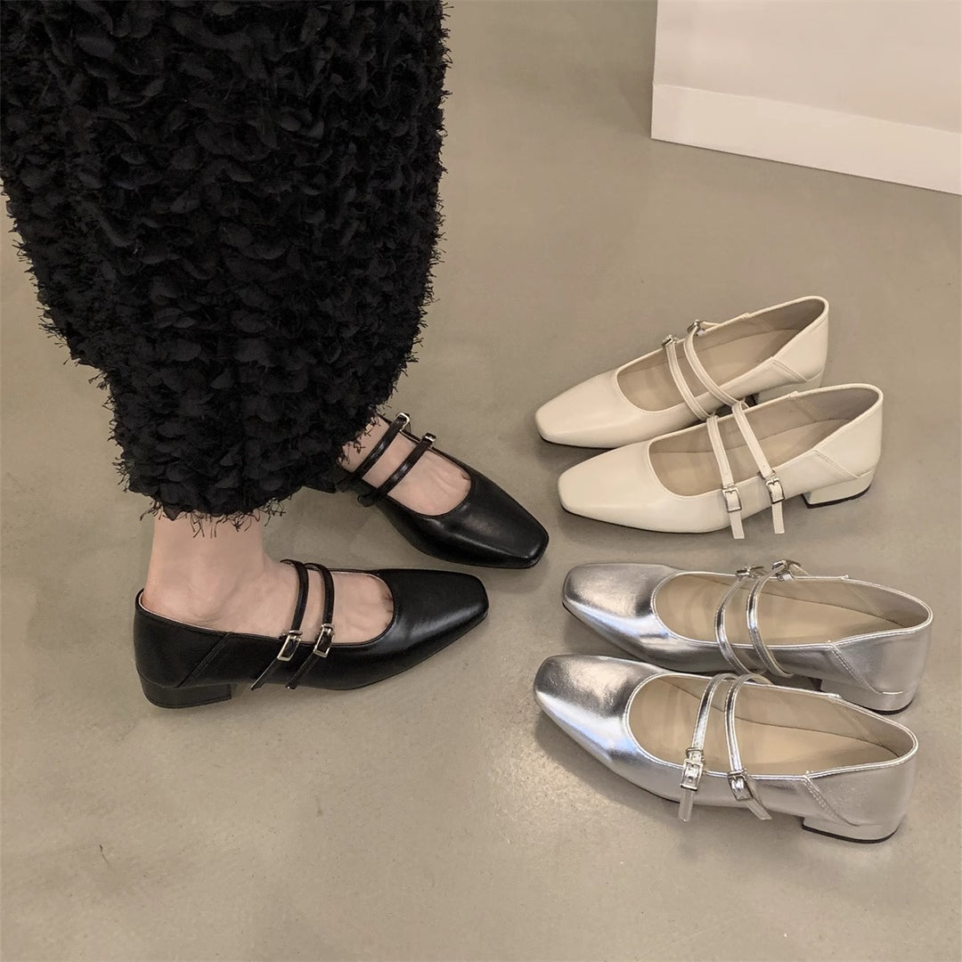 Damen stilvolle Pumps mit verstellbaren Riemen EB