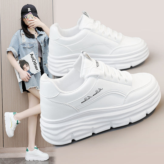 Damen modische Sneakers mit komfortablem Plateau und flexibler Sohle EB