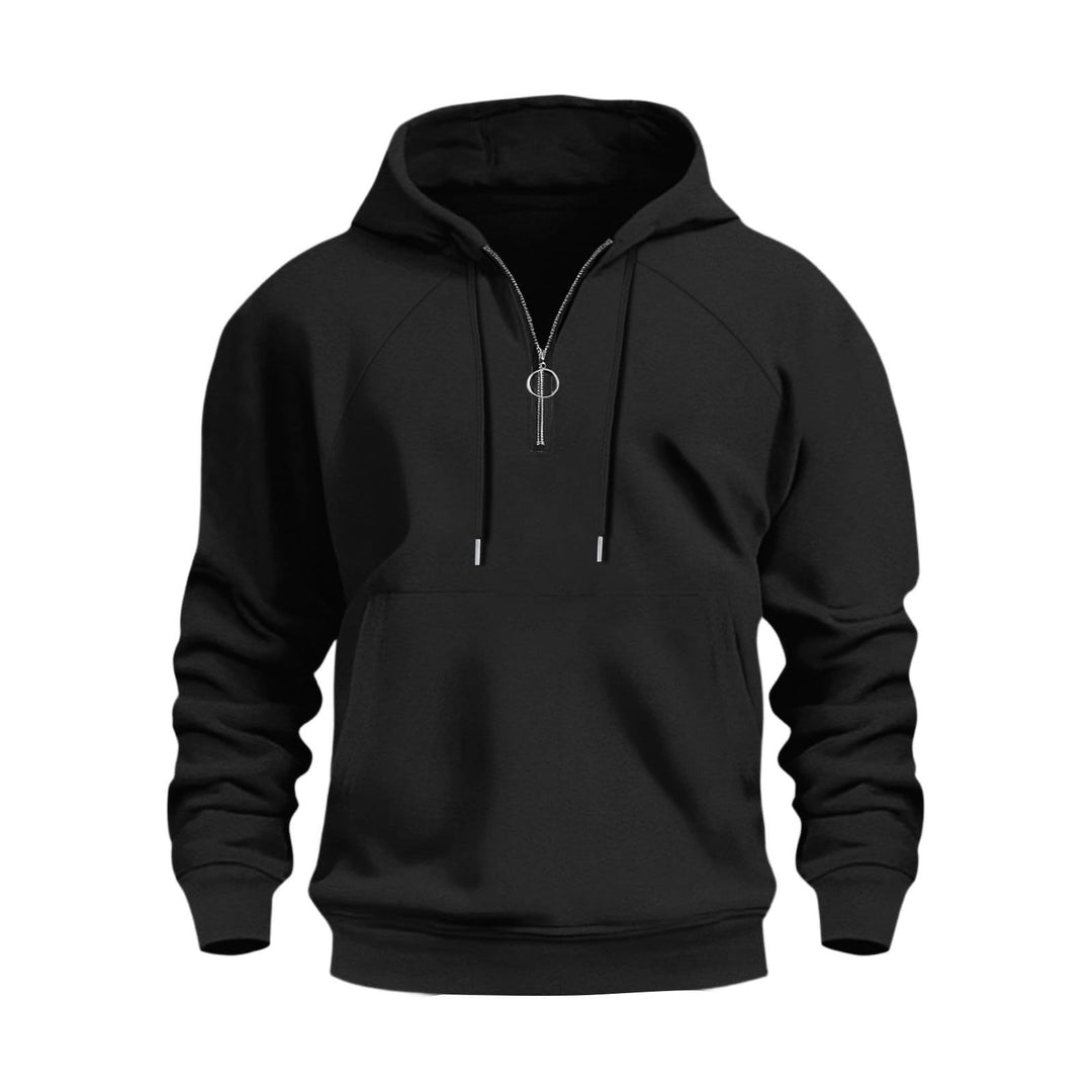 Herren funktionale Kapuzenpullover mit halbem Reißverschluss EB
