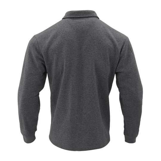 Herren Fleece-Hemdjacke mit zwei Brusttaschen und modischem Stehkragen EB