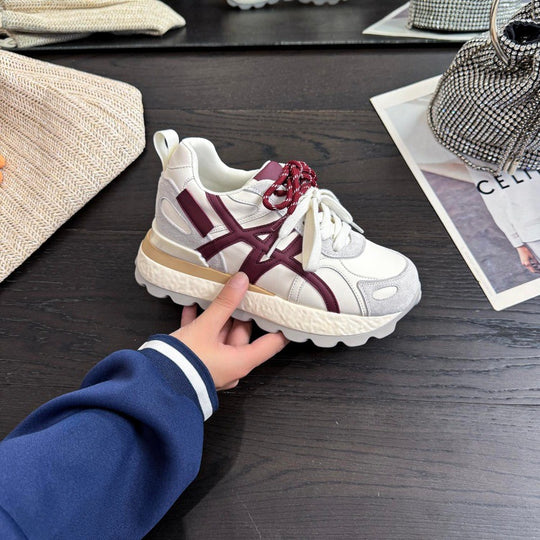 Damen Sportliche Sneakers aus hochwertigem Wildleder mit dämpfender Sohle EB