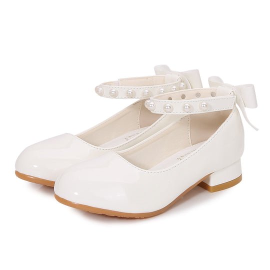 Mädchen Ballerinas mit Perlen- und Schleifenverzierung EB