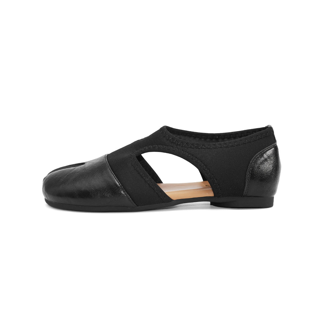 Damen elegante Slipper mit modischen Cut-Outs und funkelndem Metalleffekt EB