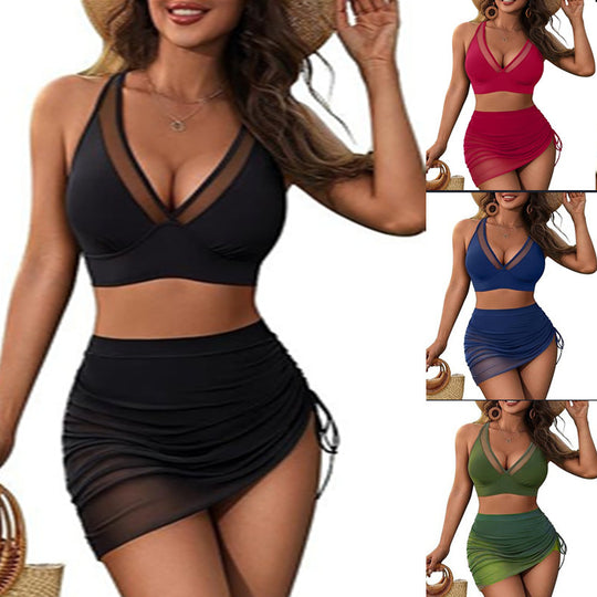 Damen Bikini-Set mit raffinierten Cut-Outs und modischem Leopardenmuster EB