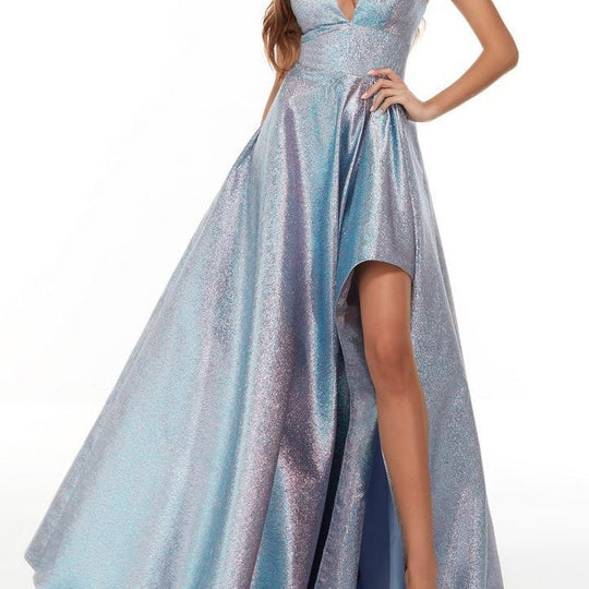 Damen Glamouröses Abendkleid mit seitlichem Schlitz EB