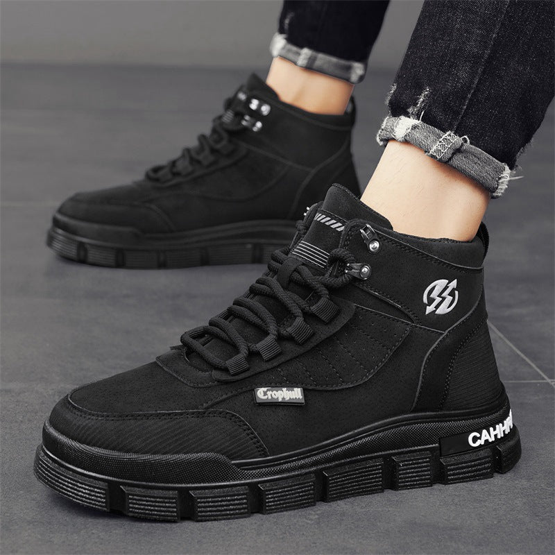 Damen moderne High-Top Sneakers mit stabiler Profilsohle EB