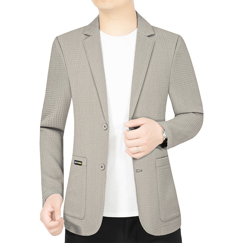 Herren Modernes Stretch Business-Sakko mit schmalem Schnitt und aufgesetzten Taschen EB