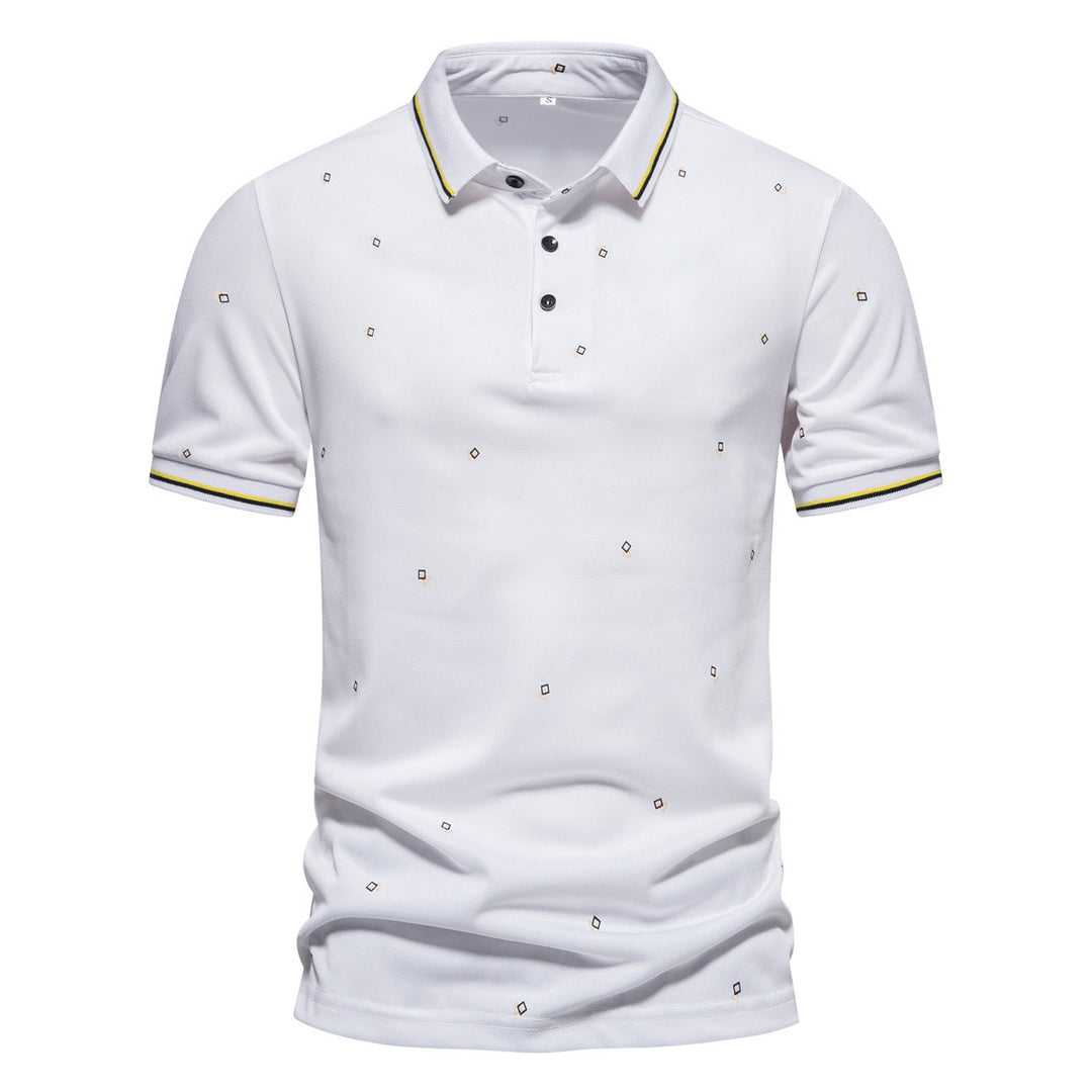 Herren Poloshirt mit modernem Design und dekorativem Muster EB