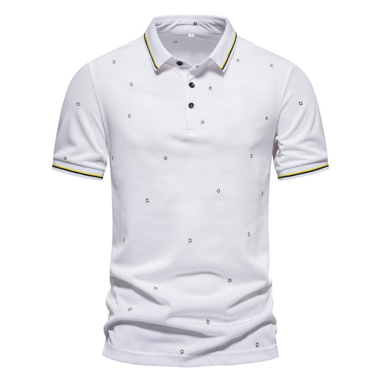 Herren Poloshirt mit modernem Design und dekorativem Muster EB