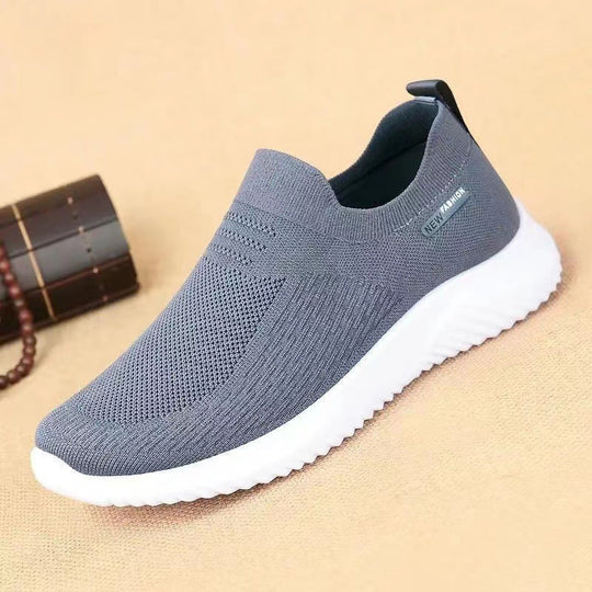 Damen Atmungsaktive Slip-On Sneakers mit flexiblem Design und rutschfester Sohle EB