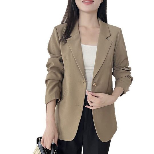 Damen elegante Blazerjacke mit strukturiertem Schnitt und praktischen Taschen EB