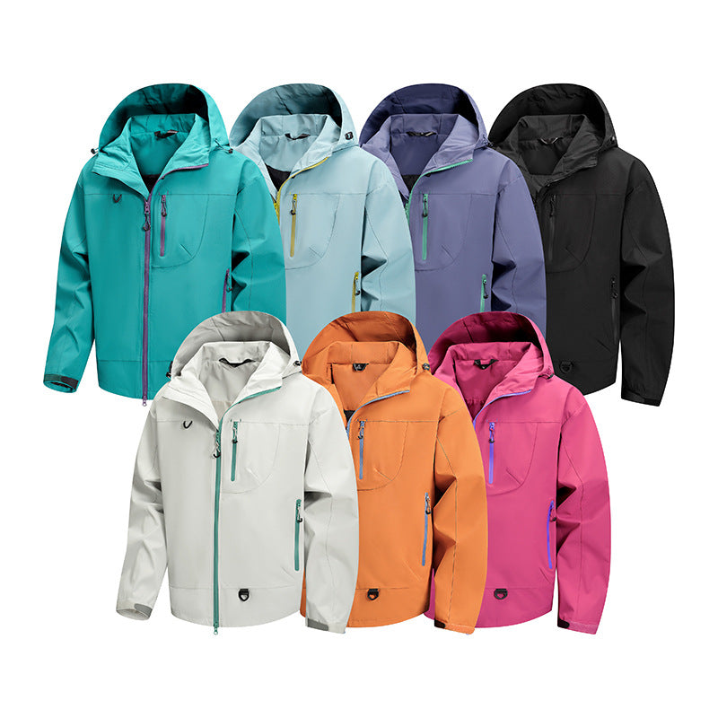 Herren technische Outdoor-Jacke mit Gewebe und verstellbarem Kapuzensystem EB