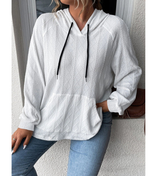 Damen Relaxed Fit Kapuzenpullover mit strukturiertem Design EB