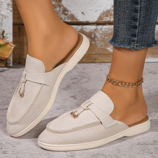 Damen Mokassin-Pantoletten mit elegantem Design und hochwertiger Oberflächenstruktur EB