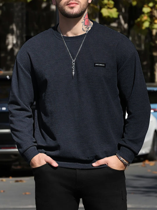 Herren lässiges Sweatshirt mit strukturierter Oberfläche und modernem Design EB