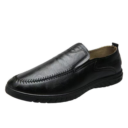 Herren Bequeme Leder Slipper Schuhe EB