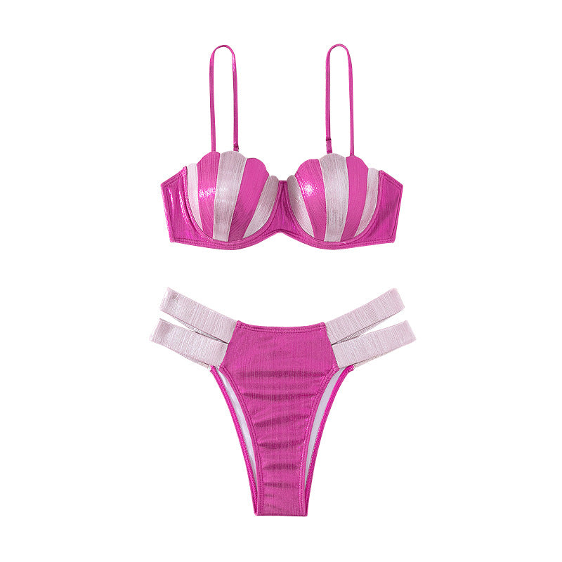 Damen Push-Up Bikini mit glitzernden Akzenten EB