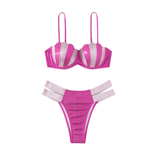 Damen Push-Up Bikini mit glitzernden Akzenten EB