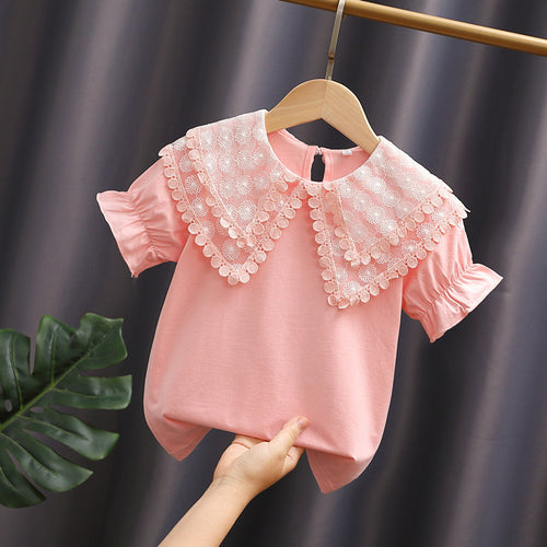 Damen Bluse mit voluminösem Kragen und lässigen Puffärmeln EB