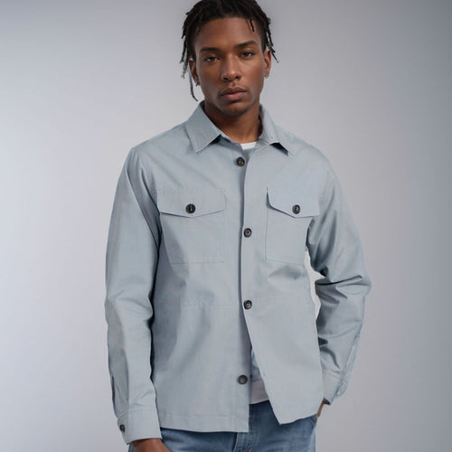 Herren lässige Utility-Jacke mit praktischen Klappentaschen und modernem Schnitt EB
