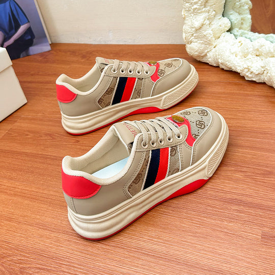 Damen Modische Sneakers mit atmungsaktiver Oberflächenstruktur und rutschfester Sohle EB