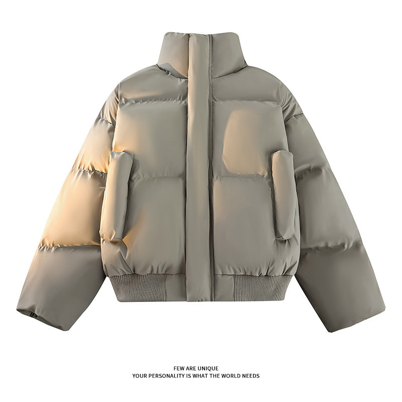 Herren Modische Steppjacke mit hohem Kragen und praktischen Taschen EB