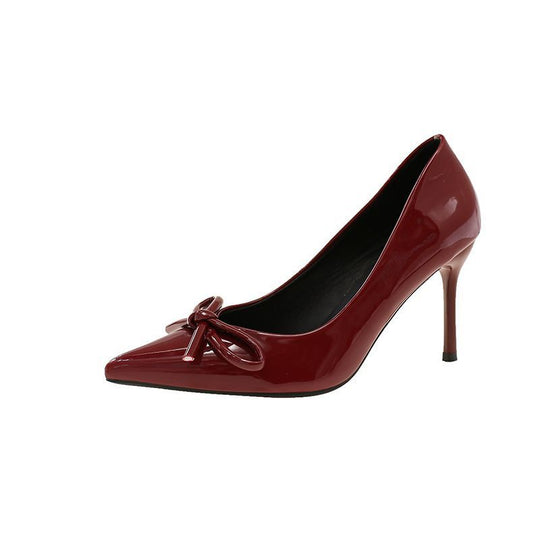 Damen elegante High Heels mit Schleifenakzent EB